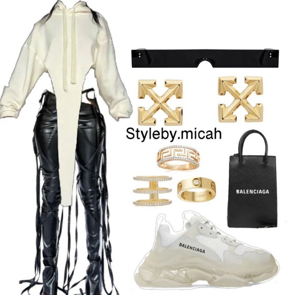 TLZ L’FEMME BLACK VEGAN LEATHER STRAP TROUSER - Picture 3 of 4